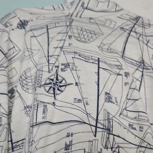 Vineyard Vines Kids Shirt - White with Navy Print